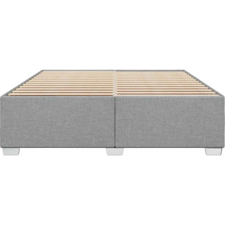 vidaXL Bettgestell ohne Matratze Hellgrau 180x200 cm Stoff 3284492 – Bild 3