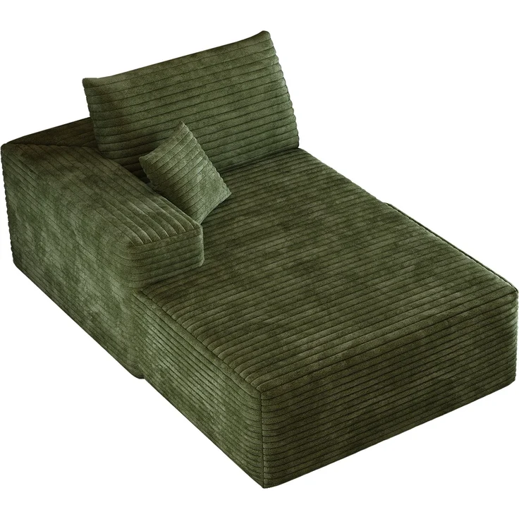 ZUBALIYA SchlafSofa mit Cordbezug, modular aufgebaut, ohne aufwendige Montage, für Wohnzimmer und Apartments – Bild 7