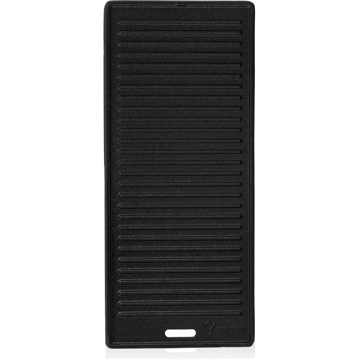 BBQ-Toro Grillplatte Gusseisen Grillplatte 45 x 19,5 cm, Grillzubehör, Grillpfanne