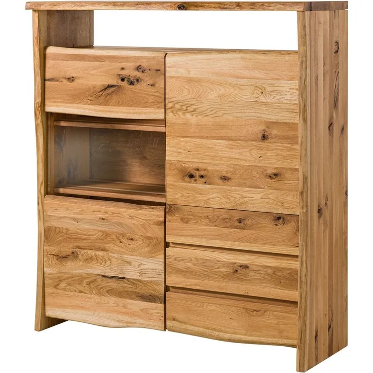 Highboard Wildeiche 131x45x147 natur geölt PURE OAK #703