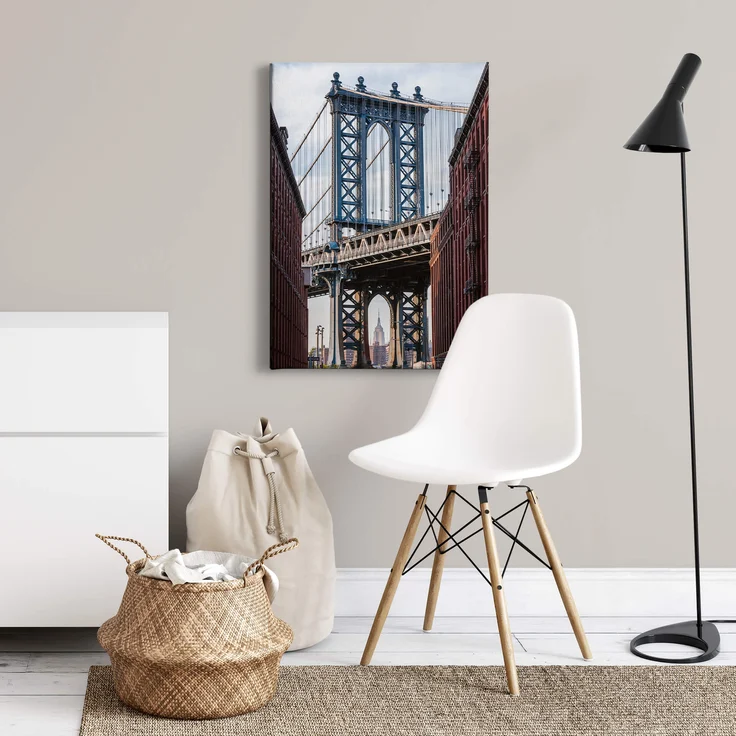 Leinwandbild Brooklyn Bridge Blau 50x70 DD123126 Wandbild Leinwand New York – Bild 2