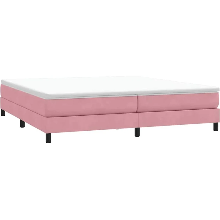 vidaXL Boxspringbett ohne Matratze Rosa 200x210 cm Samt 3315848 – Bild 3