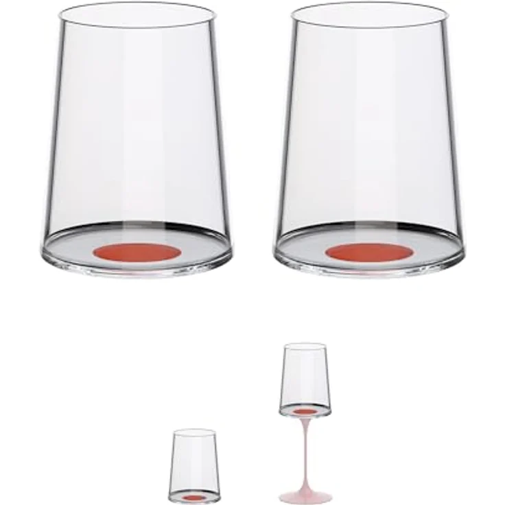 Trebonn SplitGlass Weissweinglas 280 ml Rot – Bild 2