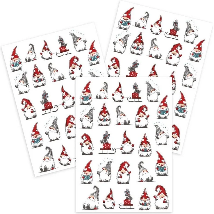 Kracht Geschirrtuch Wichtel Weihnachten, (Set, 3-tlg, Set), 3er Pack Geschirrtücher (3 Stück), ca. 45 x 70 cm, Baumwolle bedruckt – Bild 1