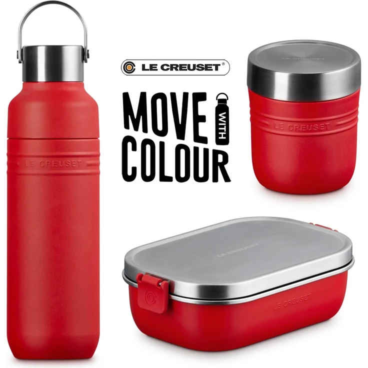 Le Creuset On the Go Teens-Set To-Go Kirschrot 3-tlg.