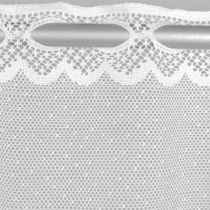 Arsvita Vorhang (1 St), Stangendurchzug, halbtransparent, Bistrogardine in Spitzenoptik, 150cm x 120cm (BxL) mit Stangendurchzug – Bild 4