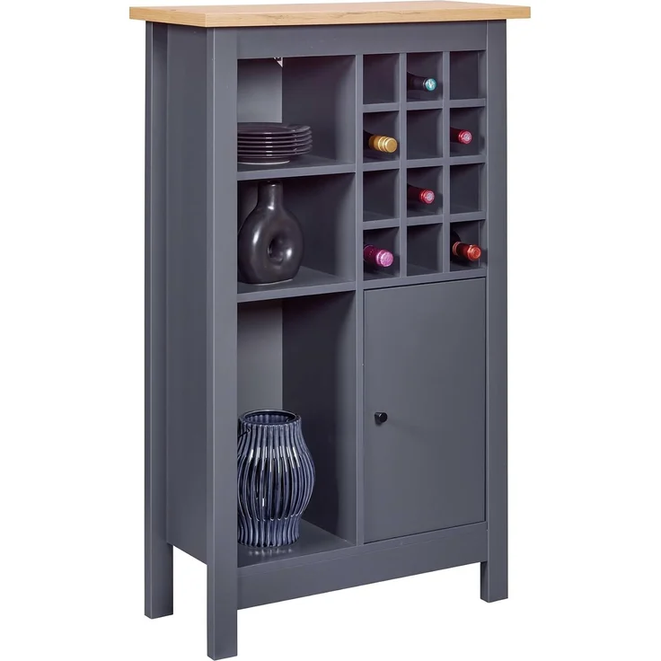 Interlink Weinschrank ROTTERDAM - Esszimmer & Wohnzimmer in Anthrazit-Artisan Eiche – Bild 6