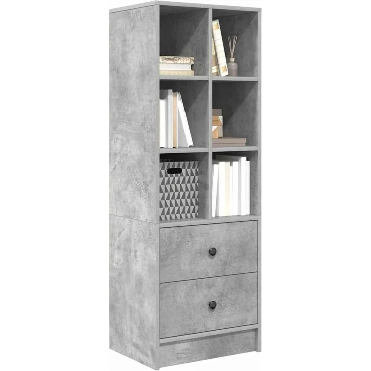 vidaXL Highboard mit Schubladen Beton Grau 45,5 x 34 x 127 cm 869365 – Bild 2