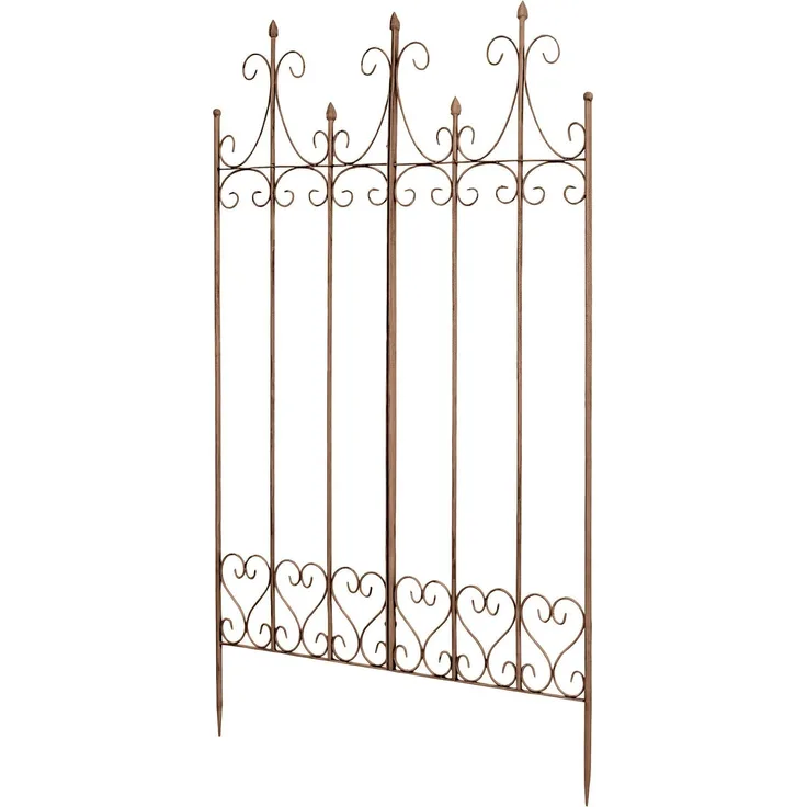 Rankgitter KALLE - 100x2x150cm, Metall, Antik-Braun | Rankhilfe Kletterpflanzen Gartendekoration
