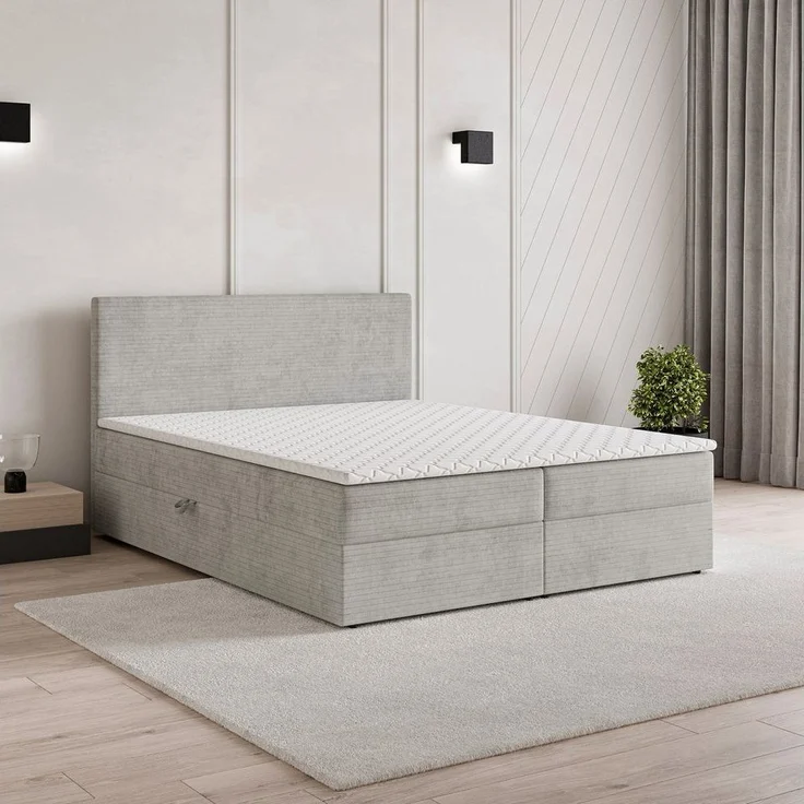 Masseno Boxbett NIRA 160x200 cm mit Bonell Matratze und Topper – Bild 5