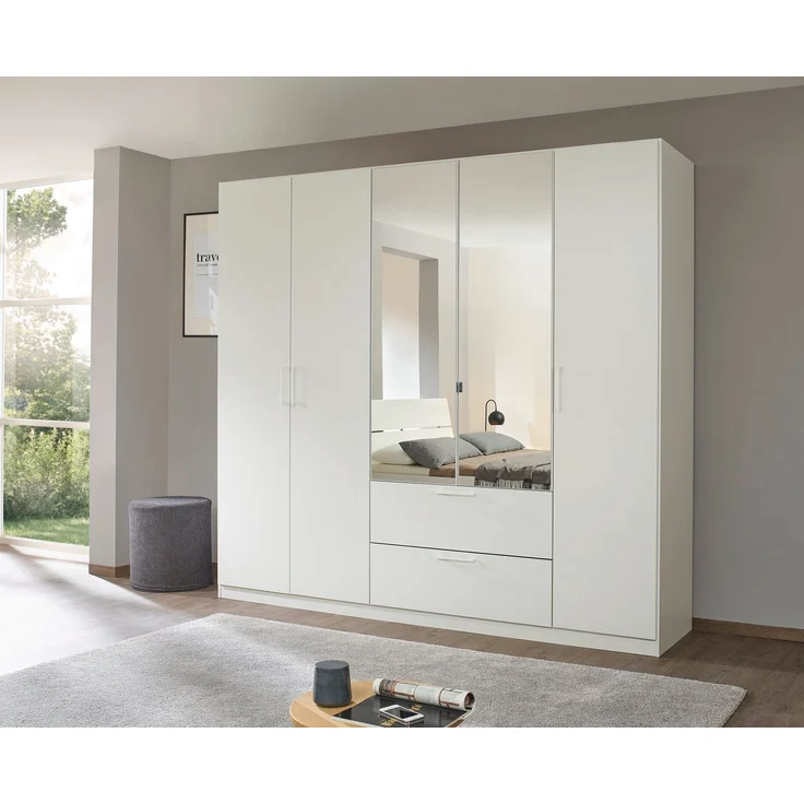 OTTO home Drehtürenschrank Kleiderschrank Schrank Garderobe Wäscheschrank CHALLENGER (Breiten 181/226 cm, Höhen 197/210 cm) mit Spiegeltüren und geräumigen Schubladen MADE IN GERMANY – Bild 1