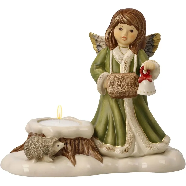 Goebel Windlicht Freunde aus dem Wald, Winterwald, Weihnachten, Teelichthalter, Dekoration, Steingut, H 14. 5 cm, 66704341