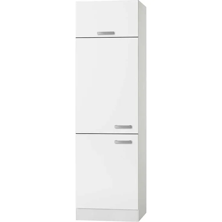 Kühlschrank-Umbau Optimal / Opti-Kult, Holzwerkstoff, Kunststoff, Weiß, 60 x 207 x 57 cm
