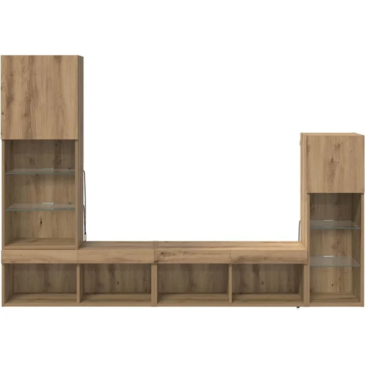 vidaXL TV-Wandgeräte 4 stk. Artisan-Eiche Holzwerkstoff 3402945 – Bild 10