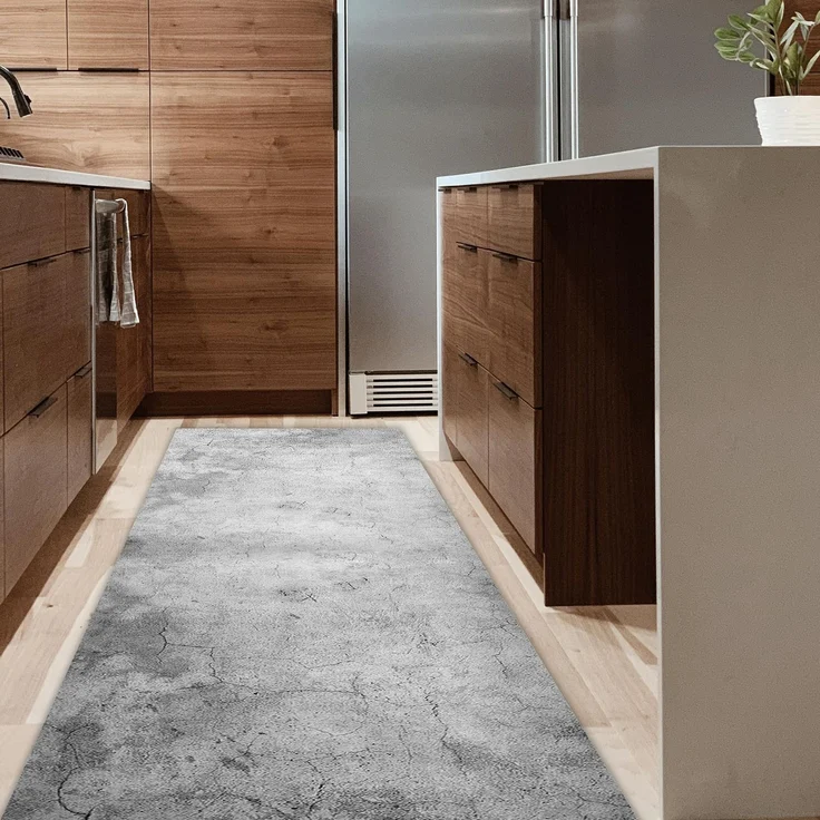 CREARREDA Läufer Teppich Küchenteppich Grunge 50x180 Isolierend, feuerhemmend, Kratzfest, hypoallergen, leicht zu waschender Vinyl Teppich. Komplett in Italien hergestellt