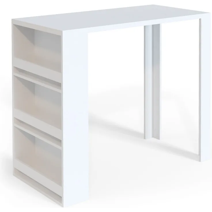Bartisch Weiß 57 x 117 cm Vicco