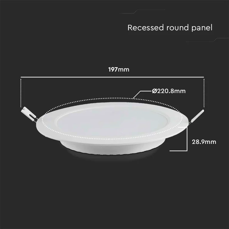 LED Einbau Panel, 1980 Lumen, neutralweiß, rund, D 22,8 cm – Bild 7