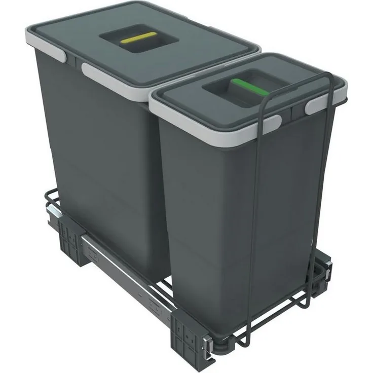 Elletipi Ecofil Abfallsammler PF01 34A1 Abfalleimer 8 + 12 Ltr Mülleimer Auszug