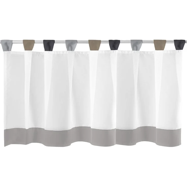 Bistrogardine mit Schlaufen ca. 150x45 cm Auswahl: grau - schwarz – Bild 1