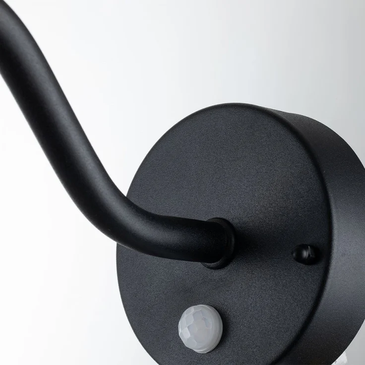 Elstead Lighting Klampenborg Wandleuchte 1-Light PIR-Bewegungsmelder Schwarz IP44 E27 – Bild 4