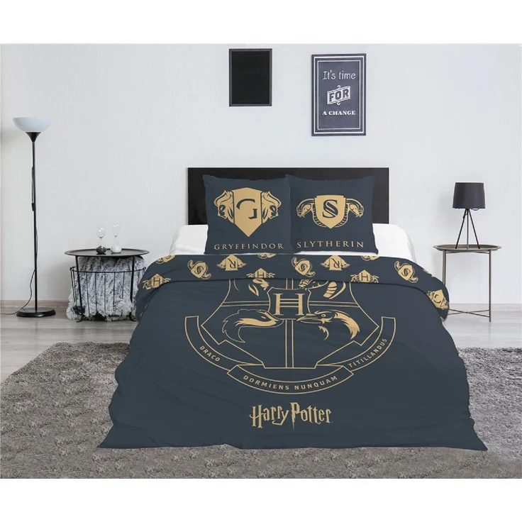 Harry Potter Doppelbettwäsche Set – 1x Deckenbezug 240x220 cm & 2x Kissenbezüge 63x63 cm aus Polyester – Bild 2