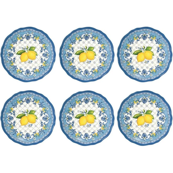 EasyLife Frühstücksteller Sorrento, Spülmaschinengeeignet, Mehrfarbig, Zitronen, H: 1.5cm – Bild 4