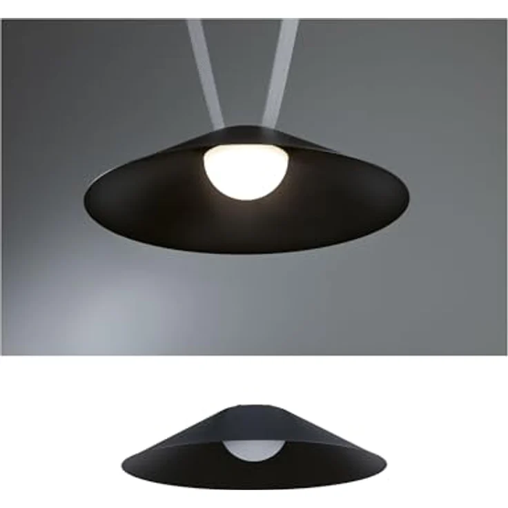 Paulmann Pendelleuchte Cone Uline 12W Aluminium, schwarz, warmweißes Licht 3000 K, 1245 lm, IP20 – Bild 11