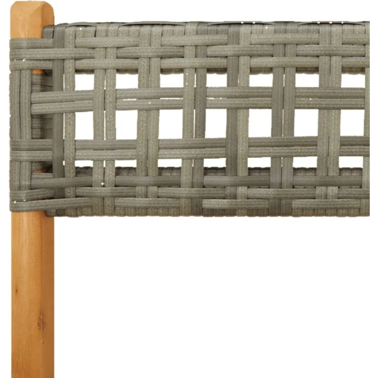 vidaXL Gartenstühle 8 Stk. Klappbar Grau Poly Rattan & Massivholz 3214597 – Bild 8