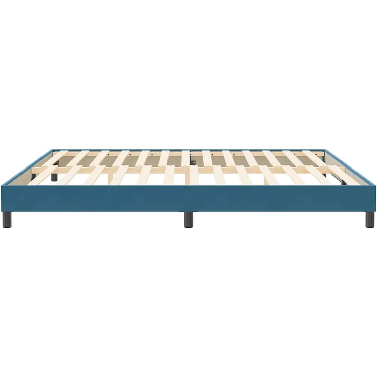 vidaXL Boxspringbett ohne Matratze Dunkelblau 200x210 cm Samt 3315847 – Bild 6