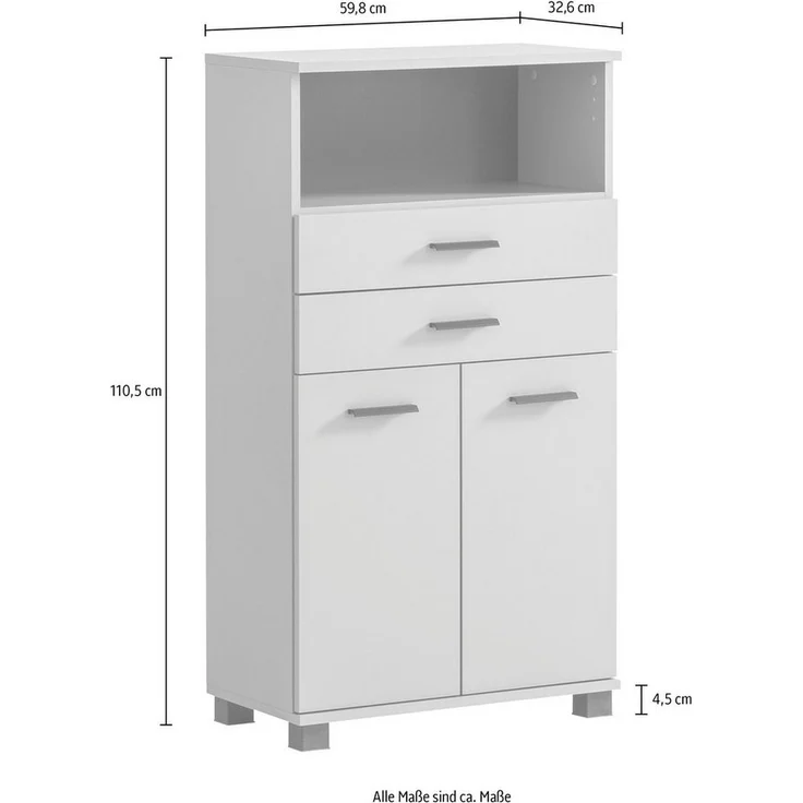 Schildmeyer Palermo Highboard 157648, Pistazie, 59,8 x 32,6 x 110,5 cm – Bild 3