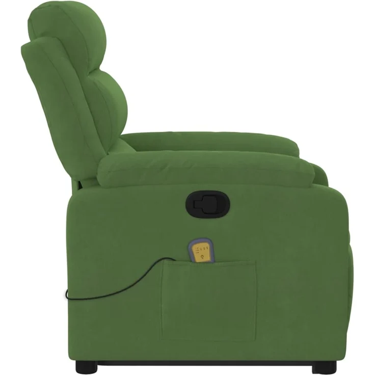vidaXL Massagesessel mit Aufstehhilfe Hellgrün Samt 3205106 – Bild 9