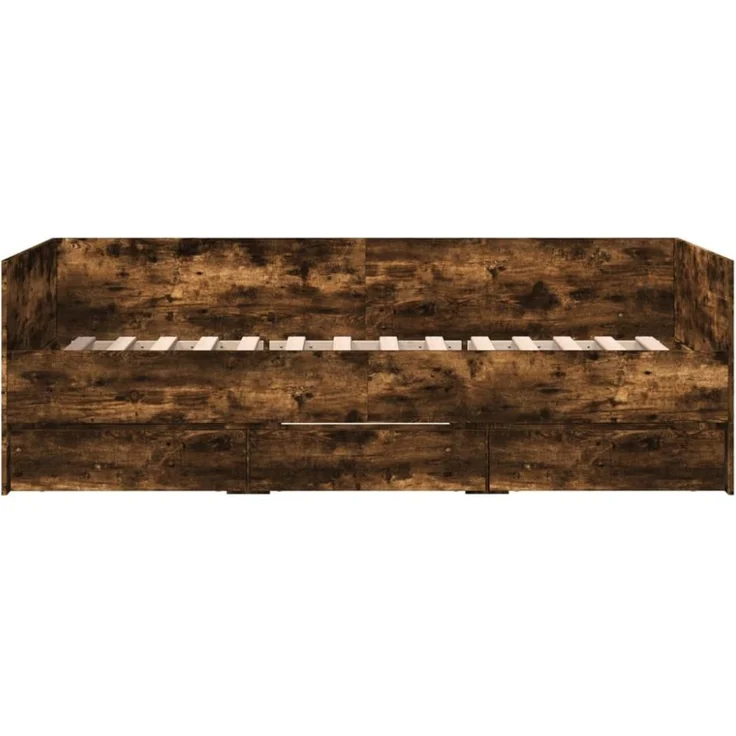 vidaXL Tagesbett mit Schubladen ohne Matratze Räuchereiche 100x200 cm 3280815 – Bild 9