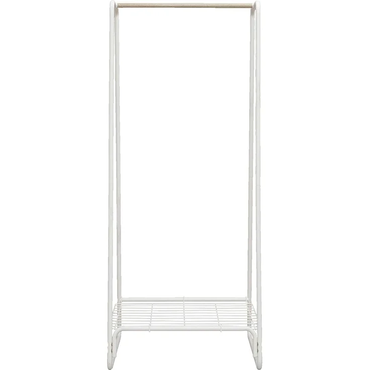Iris Ohyama Kleiderständer mit Drahtregal, 1 Ebene, Weiß, Modernes Design, Robuster Rahmen, Rutschfest, Für Schlafzimmer, Studio, Schrank, Kleidung & Schuhe, Wäscheständer, Einfacher Aufbau, PI-B5M – Bild 5