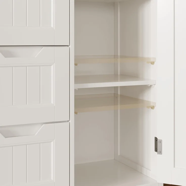 Bealife Badezimmerschrank Badschrank Schmal Beistellschrank mit 4 Schubladen Schranktür Verstellbare Trennwand Geeignet für Badezimmer Wohnzimmer Küche Flur – Bild 8