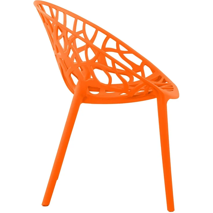 CLP Gartenstuhl Hope mit Lehne stapelbar wetterfest UV-beständig bis 150 kg,orange – Bild 5