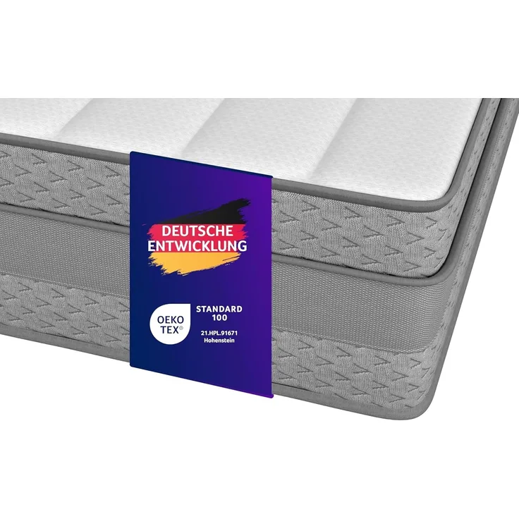 Traumnacht SleepGuard orthopädische 7-Zonen Taschenfederkernmatratze, Härtegrad 3 (H3), 140x200 cm, Öko-Tex Zertifiziert, produziert nach deutschem Qualitätsstandard
