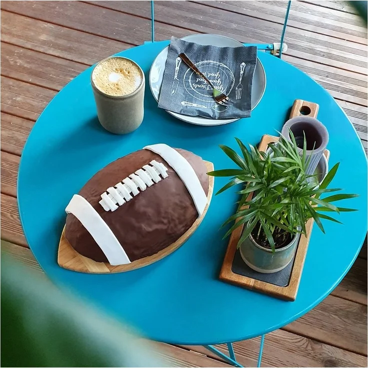 40YARDS Backform American Football Backform inkl. REZEPT aus Stahl, (1-tlg), mit Antihaftbeschichtung (maßstabsgetreu) – Bild 1