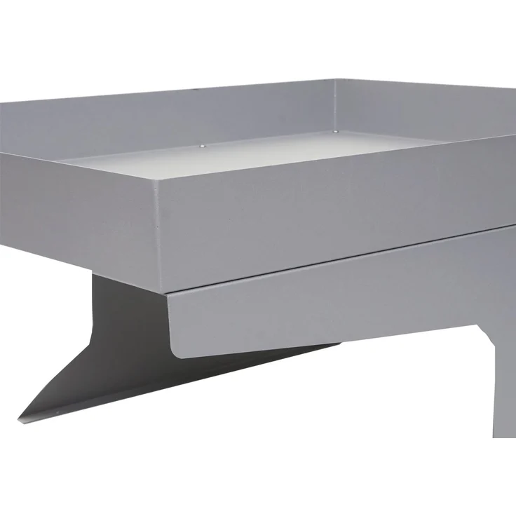 Mendler 'HWC-G60' Mähroboter Garage mit Pflanzkasten, Metall, 37 x 60 x 70 cm, Grau – Bild 5