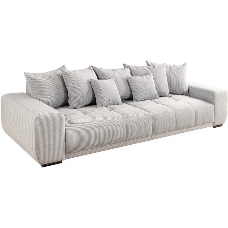 riess-ambiente Big-Sofa ELEGANCIA 285cm champagner beige, Einzelartikel 1 Teile, XXL Couch · Cord · mit Federkern · inkl. Kissen · Modern Design – Bild 1
