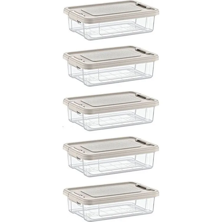astor24 Aufbewahrungsbox Aufbewahrungsbox Deckel Kunststoffbox Transparent Regalbox Lagerbox (Spielzeugbox, Lagerbox), 16 verschiedene Größen Stapelbox Kiste Lagerbox Werkstatt Garten