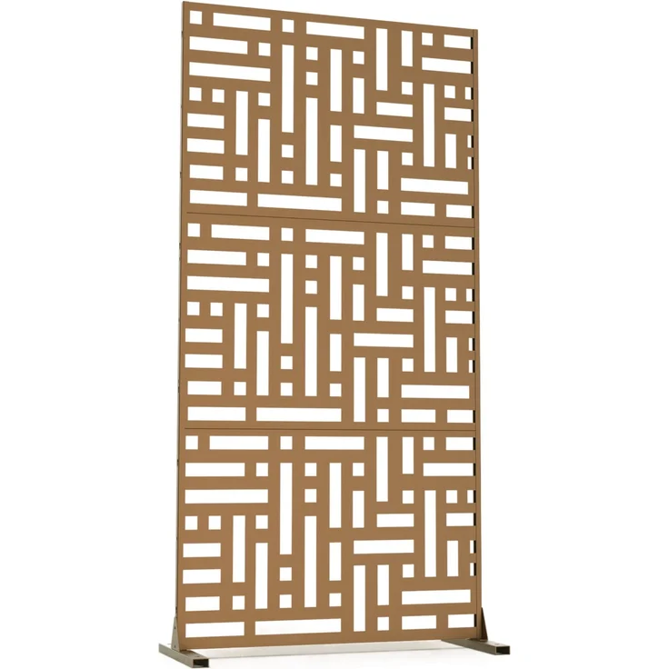 Trennwand Bernalda 180x90 cm Stahl Braun [casa. pro] – Bild 2