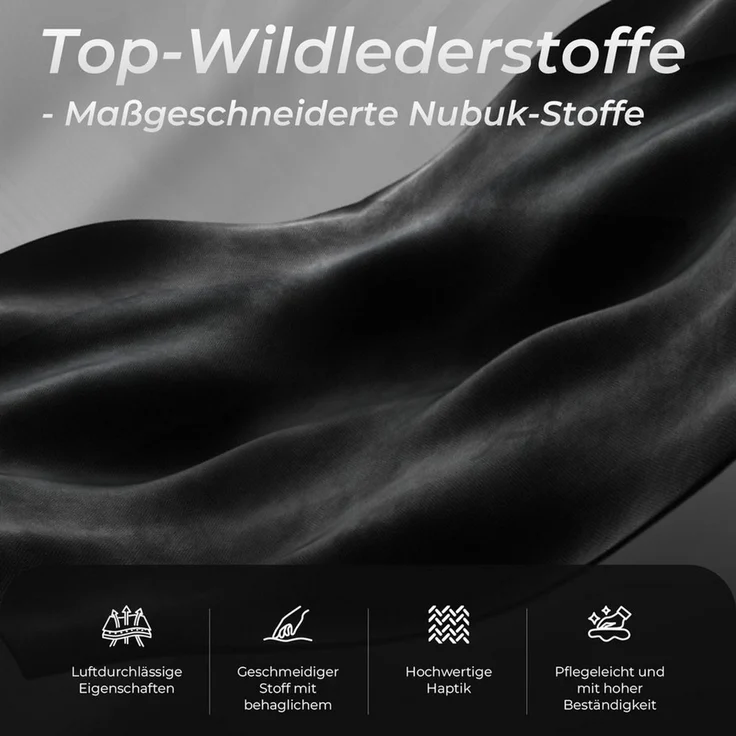 Dowinx Gaming-Stuhl Atmungsaktiver und Ergonomischer Bürostuhl aus Mikrofaser-Velours (Packung), Mikrofaser-Velours, Ausziehbarer Fußstütze, Armlehnen Verstellbar – Bild 2