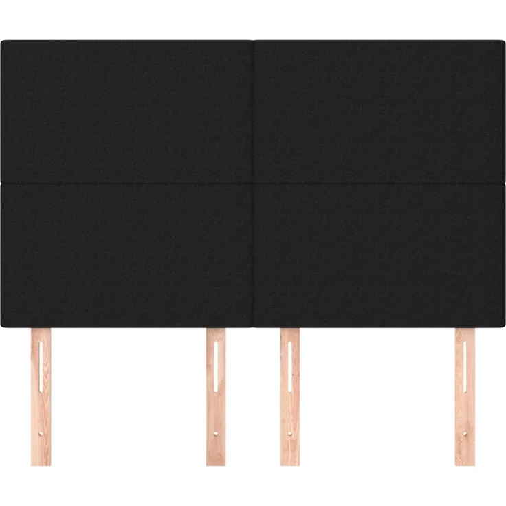 vidaXL Kopfteile 4 Stk. Schwarz 72x5x78/88 cm Stoff 3116052 – Bild 3