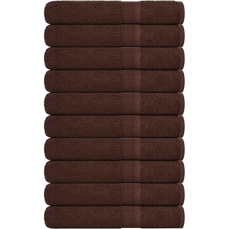 vidaXL Handtücher FROGN 10 Stk. Braun 100x200 cm 360 g/m² 136772 – Bild 1