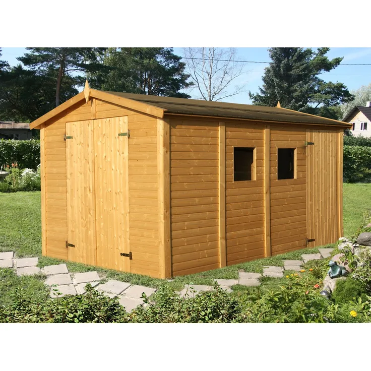 Alpholz Gerätehaus Dan 9,9 m² Gerätehaus aus Holz Geräteschrank mit 16 mm Wandstärke Gartenhaus