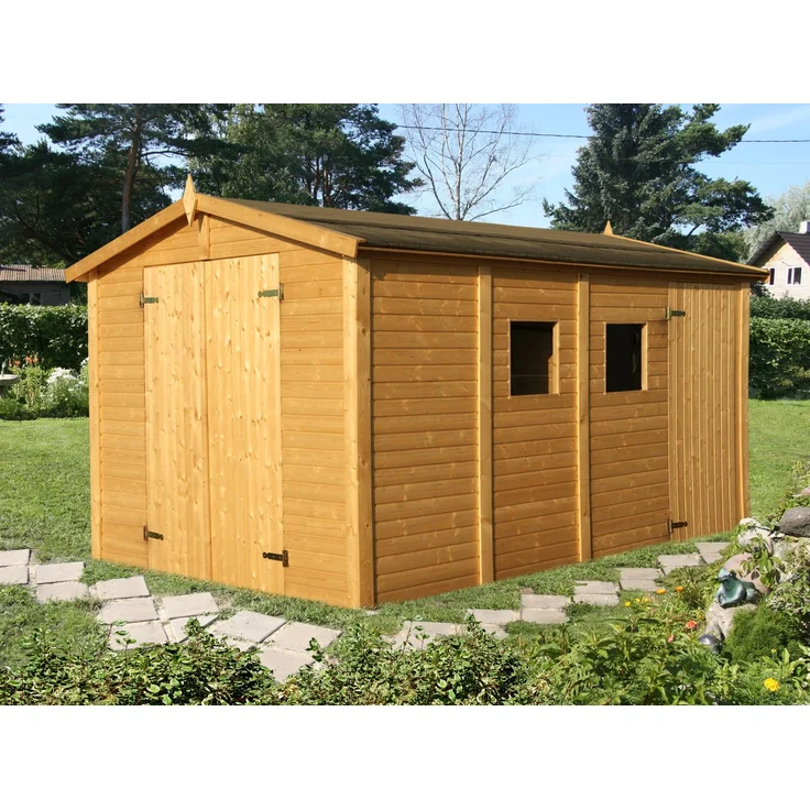 Alpholz Gerätehaus Dan 9,9 m² Gerätehaus aus Holz Geräteschrank mit 16 mm Wandstärke Gartenhaus – Bild 1
