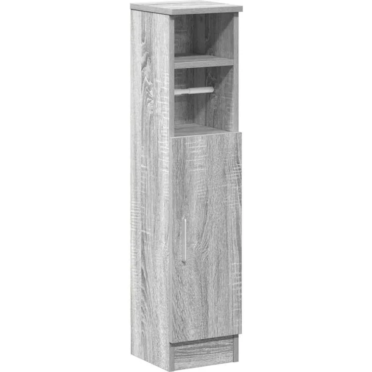 vidaXL Badezimmerschrank mit Rollenhalter Grau Sonoma 20,5x22x90 cm 858502 – Bild 2