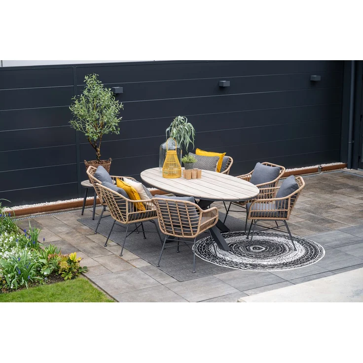 Gardissimo ARMATI Nonwood Alu-Gartentisch Gartenmöbel 180x115cm (oval) – Bild 7