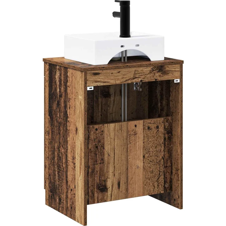 vidaXL Waschbeckenschrank Altholz 54 x 41 x 99,5 cm Holzwerkstoff 3404256 – Bild 7