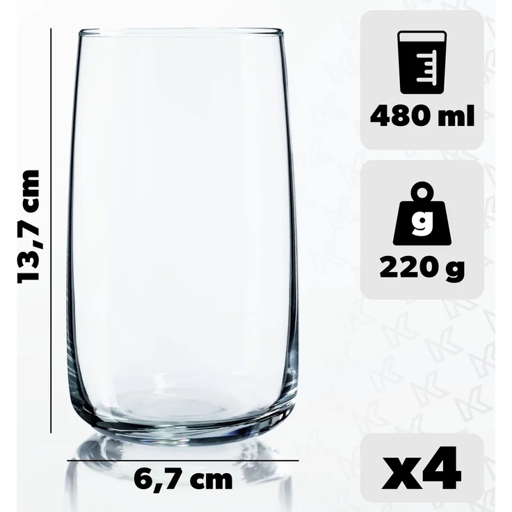 KADAX 4er-Set Trinkgläser, 480 ml – Bild 3